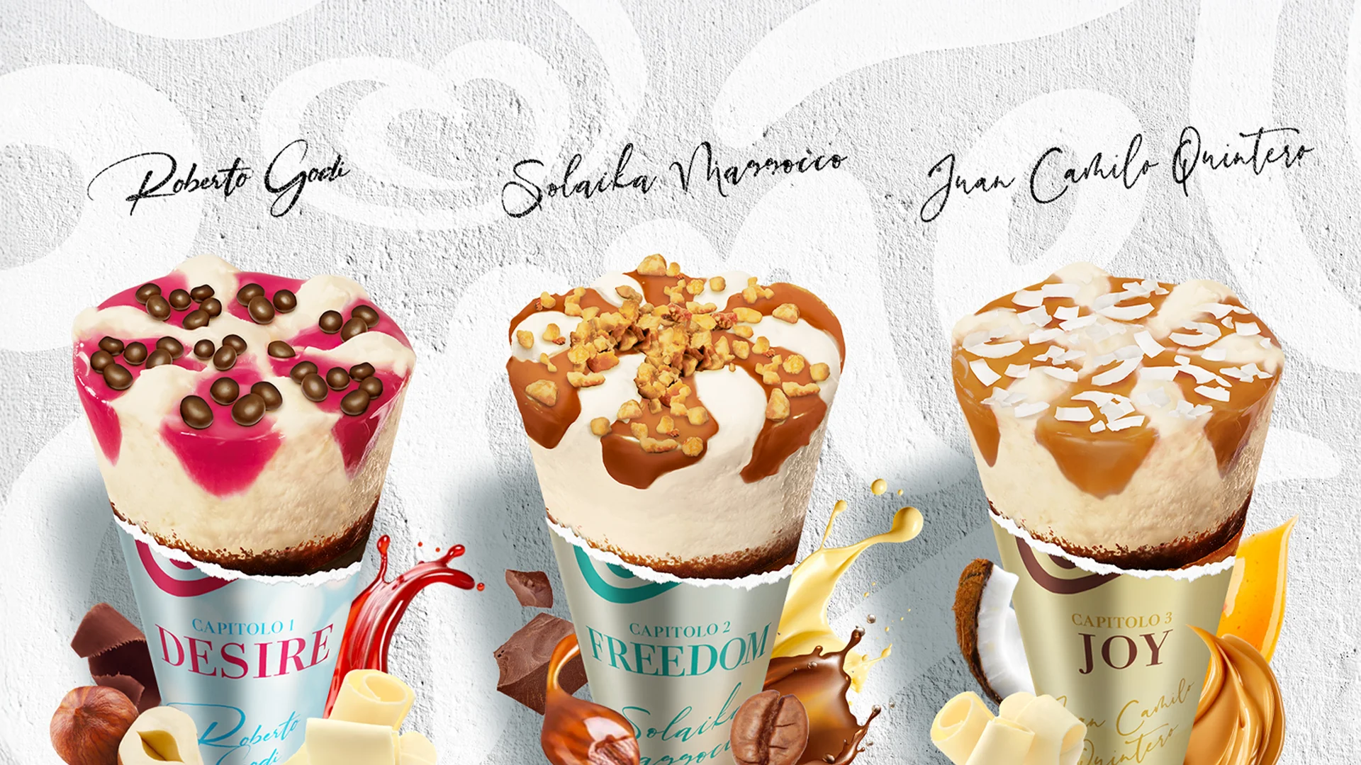 Le tre varianti di Cornetto Summer Emotions, la limited edition Algida dedicata all'estate