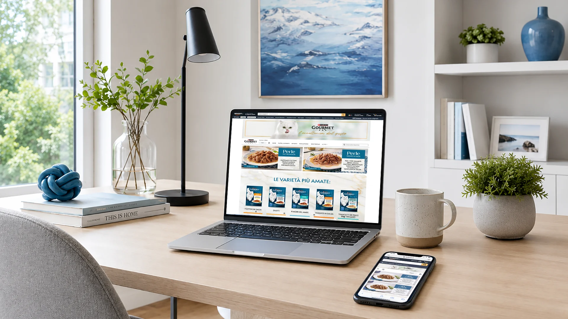 Amazon brand page per Gourmet Perle con il design di ATC