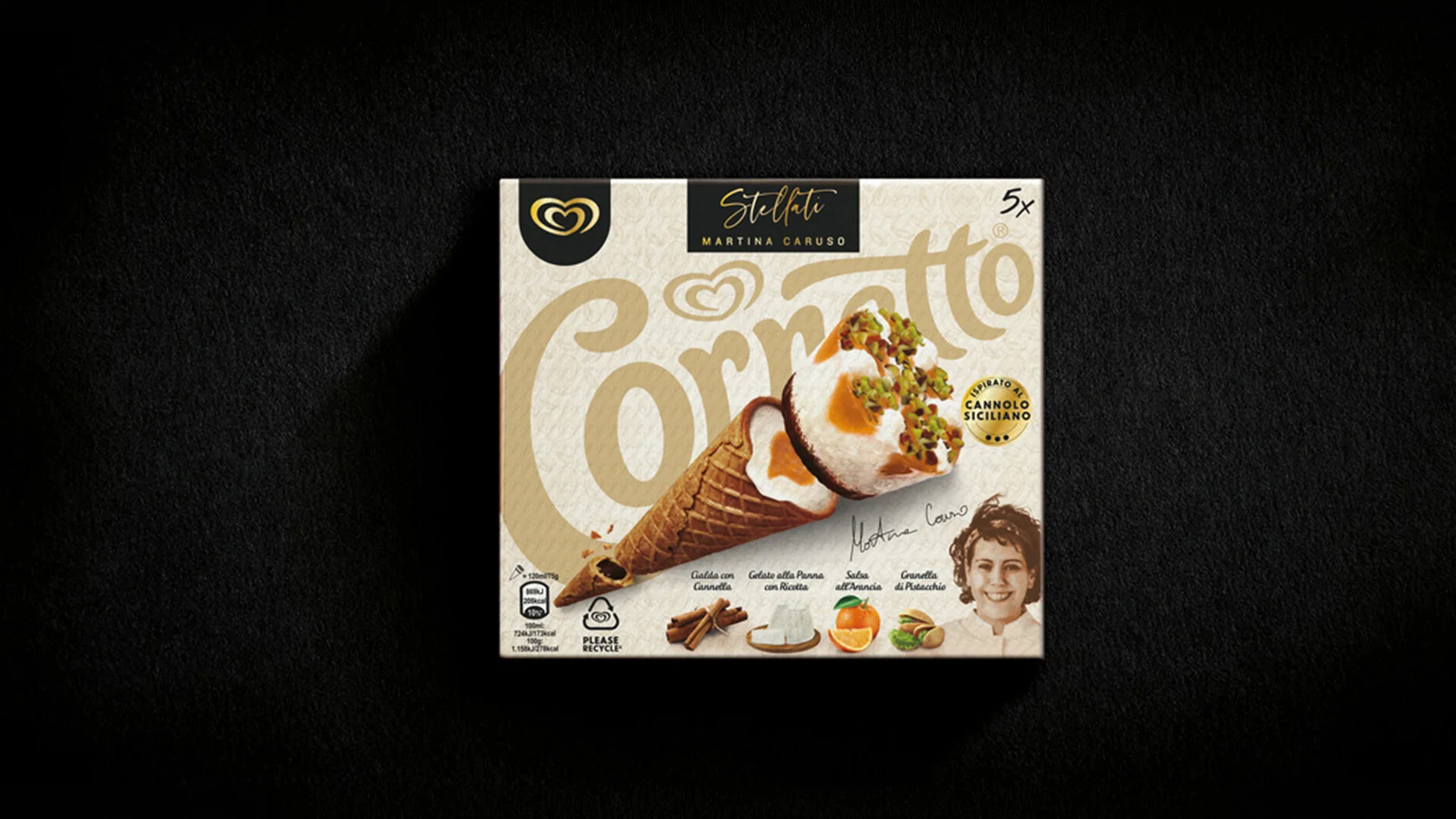 Il packaging di Cornetto Stellati in collaborazione con Martina Caruso