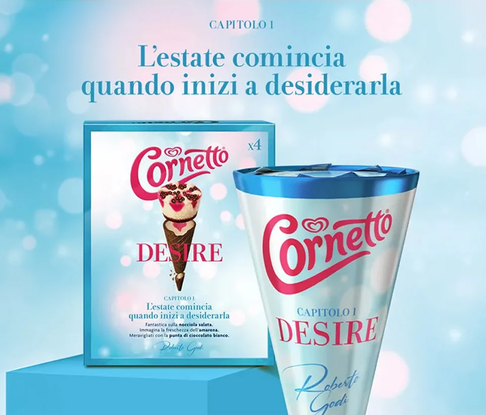 Il packaging per Cornetto Summer Emotions Desire, realizzata da ATC e Reverse