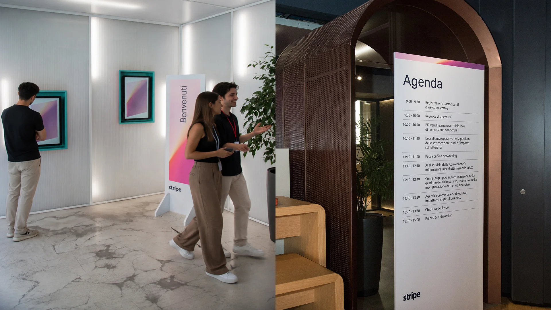 L'evento branded Stripe Local Milan con i materiali di comunicazione realizzati da ATC