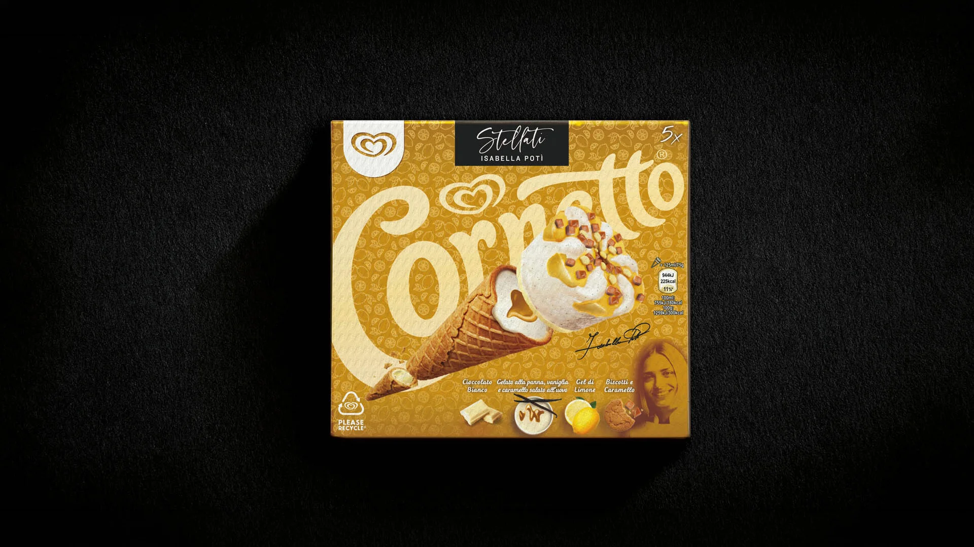 Il packaging di Cornetto Stellati in collaborazione con Isabella Potì
