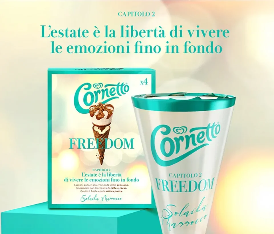 Il packaging per Cornetto Summer Emotions Freedom, realizzata da ATC e Reverse