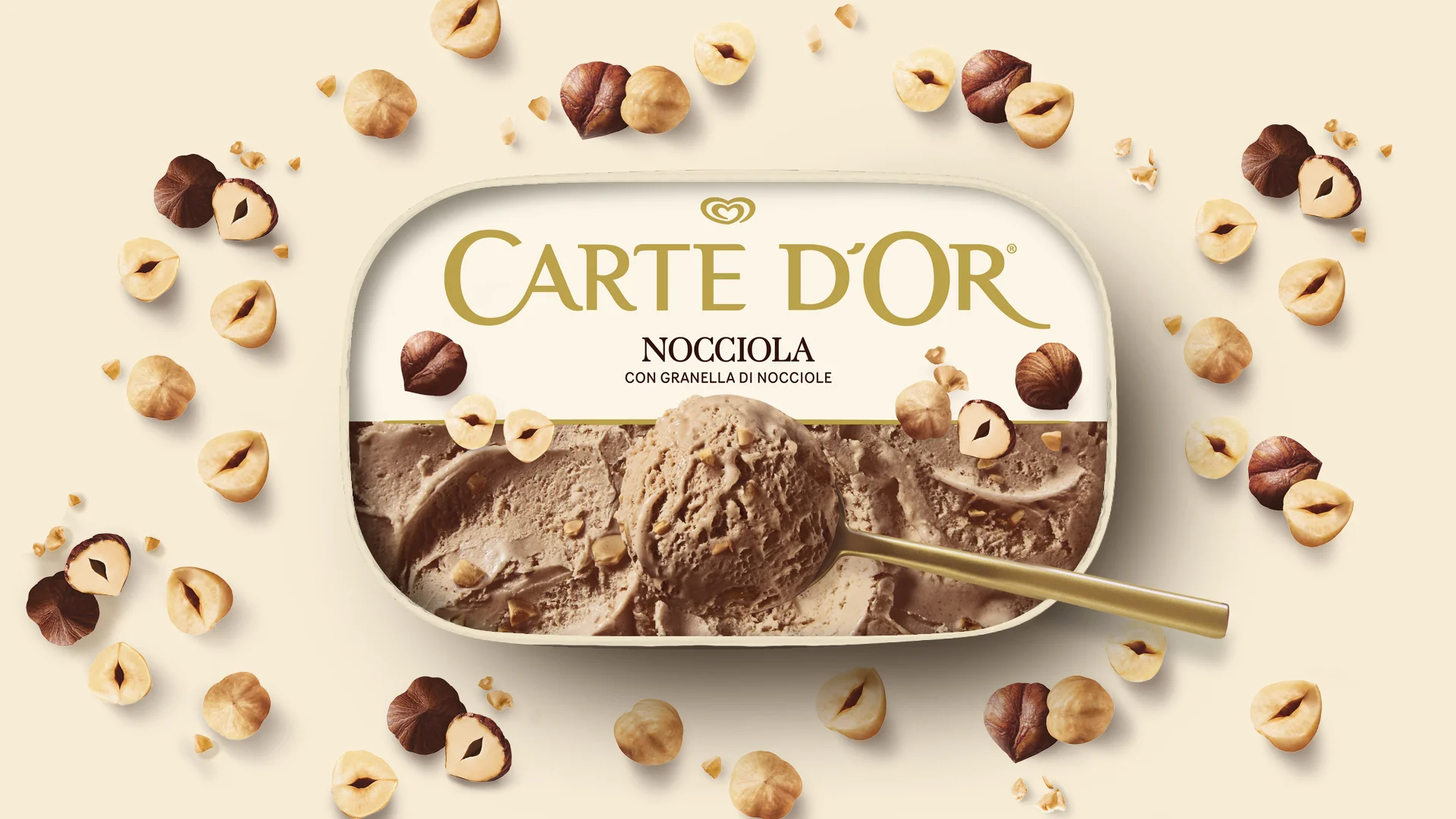 Il restyling del packaging di Carte D'Or Classici Nocciola